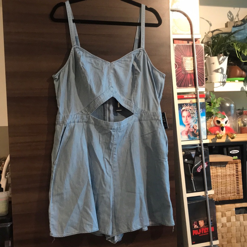 Express denim romper
